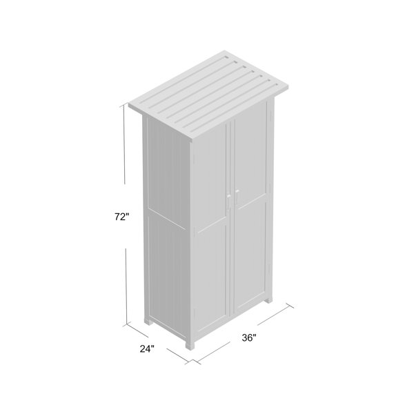 Leisure Season 3 ft. W x 2 ft. D Solid Wood Vertical Tool Shed